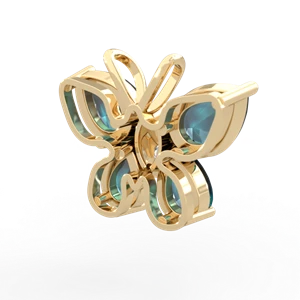 Alexandrite Butterfly 14K Yellow Gold pendant P2215
