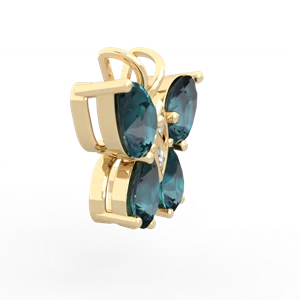 Alexandrite Butterfly 14K Yellow Gold pendant P2215