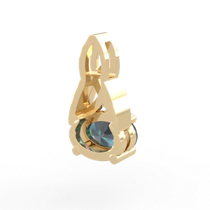 Alexandrite Celtic Trinity Knot 14K Yellow Gold pendant P2389