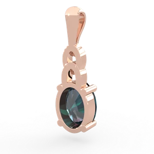 Alexandrite Links 14K Rose Gold pendant P4032