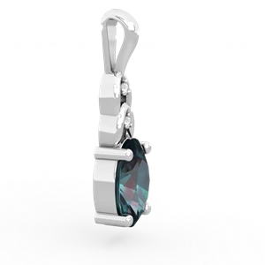 Alexandrite Links 14K White Gold pendant P4032
