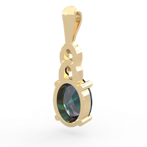 Alexandrite Links 14K Yellow Gold pendant P4032