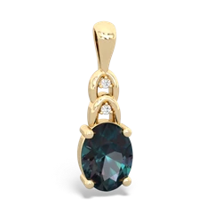 Alexandrite Links 14K Yellow Gold pendant P4032