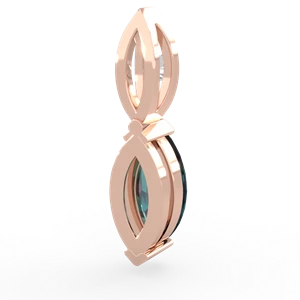Alexandrite Marquise Drop 14K Rose Gold pendant P5333