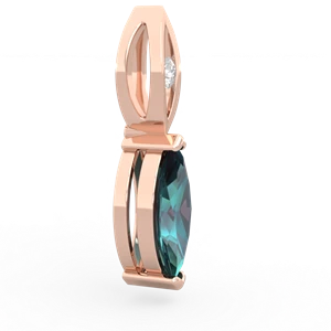Alexandrite Marquise Drop 14K Rose Gold pendant P5333
