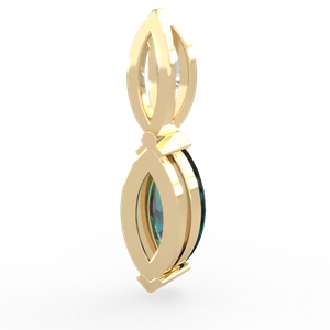 Alexandrite Marquise Drop 14K Yellow Gold pendant P5333