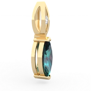 Alexandrite Marquise Drop 14K Yellow Gold pendant P5333