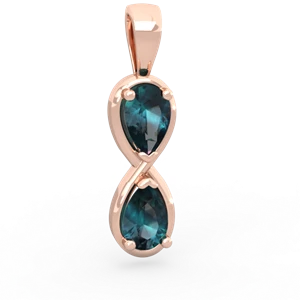 Alexandrite Infinity 14K Rose Gold pendant P5050