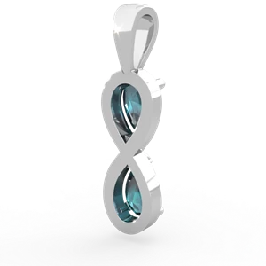 Alexandrite Infinity 14K White Gold pendant P5050