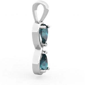 Alexandrite Infinity 14K White Gold pendant P5050