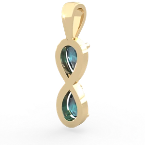 Alexandrite Infinity 14K Yellow Gold pendant P5050