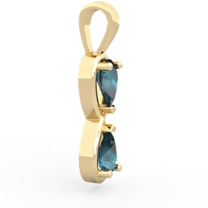 Alexandrite Infinity 14K Yellow Gold pendant P5050