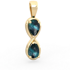 Alexandrite Infinity 14K Yellow Gold pendant P5050