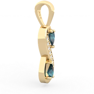 Alexandrite Diamond Infinity 14K Yellow Gold pendant P5390
