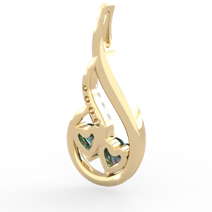 Alexandrite Keepsake Curves 14K Yellow Gold pendant P5450
