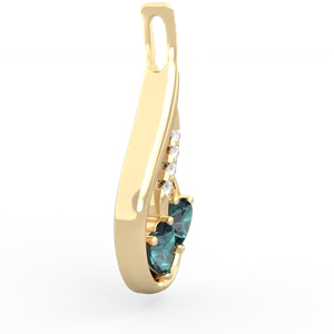 Alexandrite Keepsake Curves 14K Yellow Gold pendant P5450