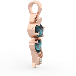 Alexandrite Kitten 14K Rose Gold pendant P5780