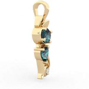 Alexandrite Kitten 14K Yellow Gold pendant P5780