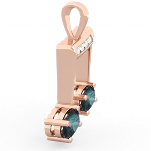 Alexandrite Color Of Music 14K Rose Gold pendant P3334