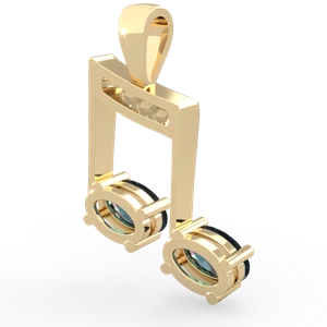 Alexandrite Color Of Music 14K Yellow Gold pendant P3334