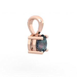 Alexandrite 6Mm Round Solitaire 14K Rose Gold pendant P1786
