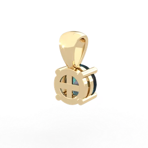 Alexandrite 6Mm Round Solitaire 14K Yellow Gold pendant P1786