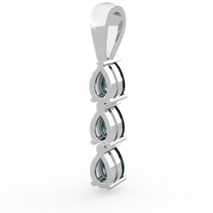 Alexandrite Dew Drops 14K White Gold pendant P2251