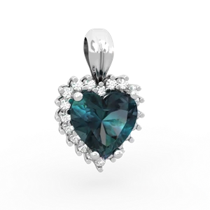 matching pendants - Sparkling Halo Heart