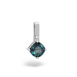 Alexandrite Simply Elegant 14K White Gold pendant P2489