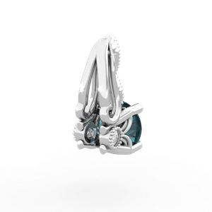 Alexandrite Antique Elegance 14K White Gold pendant P3100