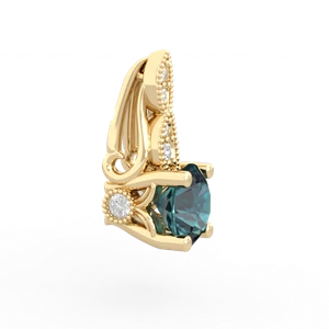 Alexandrite Antique Elegance 14K Yellow Gold pendant P3100