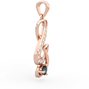 Alexandrite G-Clef Music 14K Rose Gold pendant P5830