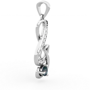 Alexandrite G-Clef Music 14K White Gold pendant P5830