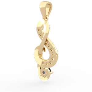 Alexandrite G-Clef Music 14K Yellow Gold pendant P5830
