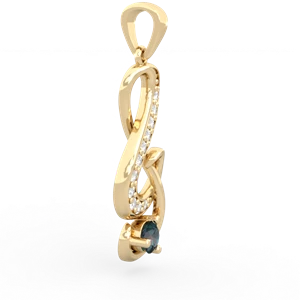 Alexandrite G-Clef Music 14K Yellow Gold pendant P5830