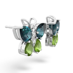 Alexandrite Butterfly 14K White Gold earrings E2215