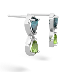 Alexandrite Infinity 14K White Gold earrings E5050