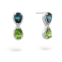 Alexandrite Infinity 14K White Gold earrings E5050