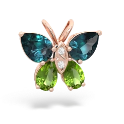 Alexandrite Butterfly 14K Rose Gold pendant P2215