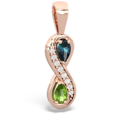 Alexandrite Diamond Infinity 14K Rose Gold pendant P5390