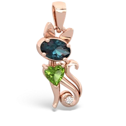 Alexandrite Kitten 14K Rose Gold pendant P5780