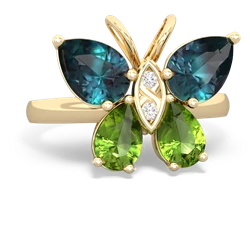 Alexandrite Butterfly 14K Yellow Gold ring R2215