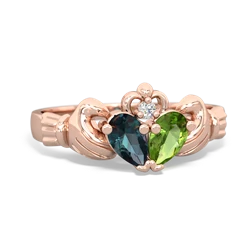 Alexandrite 'Our Heart' Claddagh 14K Rose Gold ring R2388