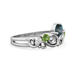 Alexandrite Crown Keepsake 14K White Gold ring R5740