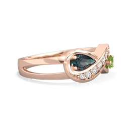 Alexandrite Diamond Infinity 14K Rose Gold ring R5390