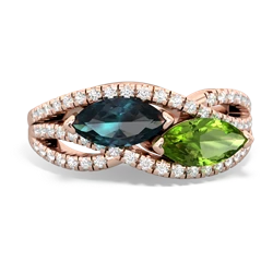 Alexandrite Diamond Rivers 14K Rose Gold ring R3070