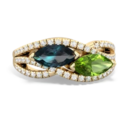 Alexandrite Diamond Rivers 14K Yellow Gold ring R3070