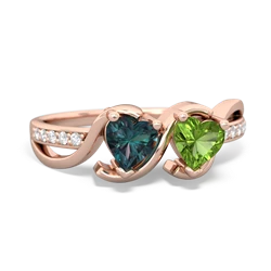 Alexandrite Side By Side 14K Rose Gold ring R3090