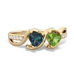 Alexandrite Side By Side 14K Yellow Gold ring R3090