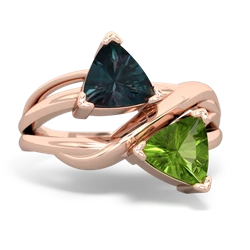 Alexandrite Split Band Swirl 14K Rose Gold ring R2341